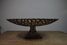Usado, Tigela de tecido aberta de ferro fundido rústico com pé no pedestal display decorativo de frutas comprar usado  Enviando para Brazil