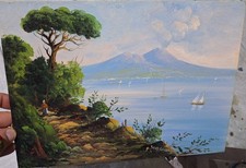 Dipinto olio tavola usato  Napoli