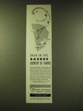 1950 Anúncio do Escritório Nacional de Turismo da França - Bask no País Basco da França comprar usado  Enviando para Brazil