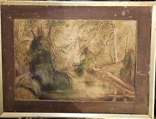 Large antique watercolour for sale  BLACKPOOL