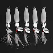  Kit de pesca iscas colheres 5 peças - Iscas giratórias de metal com ganchos agudos para , usado comprar usado  Enviando para Brazil