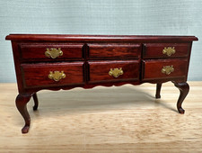 Aparador/buffet de mogno miniatura vintage para casa de bonecas mesa com 6 gavetas comprar usado  Enviando para Brazil