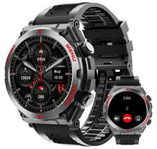 Smartwatch militar masculino atender/fazer chamada 1,52" HD relógio iPhone/Android comprar usado  Enviando para Brazil