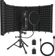 Kit de microfone de gravação de estúdio com filtro pop protetor de isolamento e suporte para tripé... C2 comprar usado  Enviando para Brazil