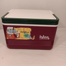 Vintage Igloo Legend 6 Latas/lanches Cooler Tampa Flip Top - Raro Marrom E Verde comprar usado  Enviando para Brazil
