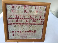 Antique alphabet needlework for sale  WISBECH