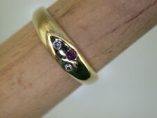 Gelbgoldring rubin zirkonia gebraucht kaufen  Schwendi