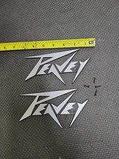 Usado, Par Vintage Peavey Amp Alto-falante Gabinete Emblemas Logotipo Placa Nome Amplificador Prata comprar usado  Enviando para Brazil