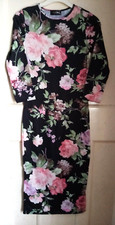 Dress black floral for sale  BEVERLEY