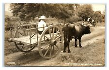 Cartão postal Carreta de Bueyes, México carrinho de boi/vagão RPPC D116 comprar usado  Enviando para Brazil
