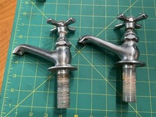 Conjunto antigo de alças de mola para pia de banheiro quente frio par de peças padrão EUA comprar usado  Enviando para Brazil