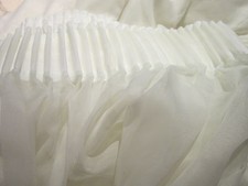 Cream voile cottonmix for sale  LEICESTER