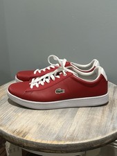 Tênis Lacoste Hydez 0721 1 P SMA Masculino Couro Vermelho Estilo de Vida Tamanho 10.5, usado comprar usado  Enviando para Brazil