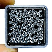 Lote de 100 peças de topázio branco natural 2 mm redondo corte diamante calibrado pedras preciosas soltas comprar usado Lote de 100 peças de topázio branco natural 2 mm redondo corte diamante calibrado pedras preciosas soltas comprar usado  Enviando para Brazil
