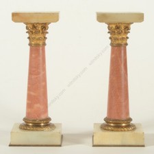 "Duas pequenas colunas", alabastro e bronze, 2º H. do século XIX comprar usado  Enviando para Brazil