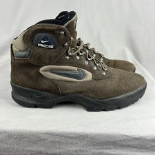 Botas masculinas vintage Nike ACG 15 Regrind Trail couro camurça marrom caminhada com cadarço 1997, usado comprar usado  Enviando para Brazil