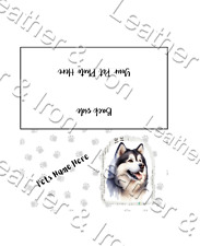 Capa de talão de cheques de vinil personalizada/personalizada Husky 1 comprar usado  Enviando para Brazil