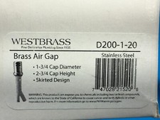Tampa de ar Westbrass D200-1-20 aço inoxidável latão, usado comprar usado  Enviando para Brazil
