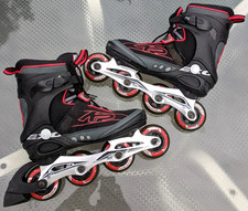 Patins em linha masculinos K2 Roller Blades EXO Alu M Tech tamanho 8 preto vermelho comprar usado  Enviando para Brazil