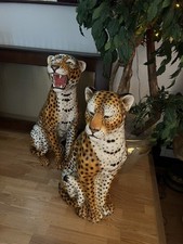 Italian porcelain leopards for sale  WAKEFIELD