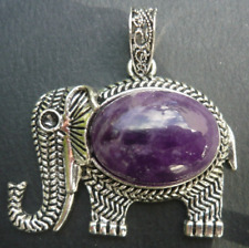 Pendentif eléphant améthyste d'occasion  Bordeaux-