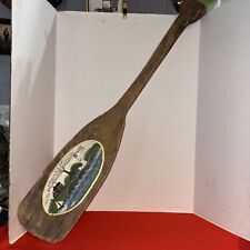 Pá de canoa 35”X6,5” esculpida à mão pintada remo de barco de madeira - decoração de exibição de cabine comprar usado  Enviando para Brazil
