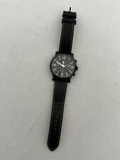 Relógio de pulso masculino preto de aço inoxidável Guess com pulseira de couro U11G1G1, usado comprar usado  Enviando para Brazil