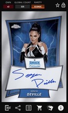 Usado, Sonya Deville - Assinatura de marca azul icônica - Topps Slam WWE Chrome 25 digital comprar usado  Enviando para Brazil