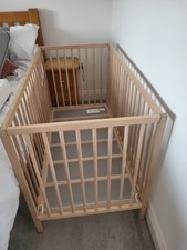 Baby wooden cot for sale  LEICESTER
