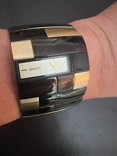 Relógio de pulso quadriculado fino DKNY pulseira de metal comprar usado  Enviando para Brazil