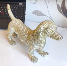 Gold dachsund ornament for sale  SUTTON COLDFIELD