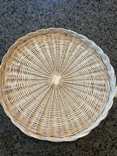 Conjunto de vime natural/3 bandejas redondas grandes com aproximadamente 16 pol. de diâmetro comprar usado  Enviando para Brazil