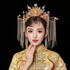 Tiara de boda china para novia Xiuhe Hanfu accesorios para el cabello diadema para el cabello segunda mano  Embacar hacia Mexico