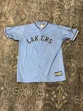 Camiseta masculina azul basquete Los Angeles Lakers XL madeira clássica tiro comprar usado  Enviando para Brazil