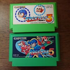 Mega Man (Rock Man) 3 e 5 Capcom japonês NES operação de software confirmada, usado comprar usado  Enviando para Brazil
