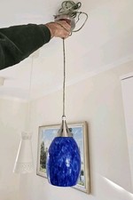 Glass pendant lamp for sale  BEDFORD