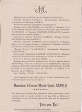 *1904 Faire-part décès Louis CAPELA, Avocat, Cadeilhan, Beaumont-de-Lomagne, usado comprar usado  Enviando para Brazil