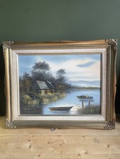 Quadro acrilico vintage usato  Spedire a Italy