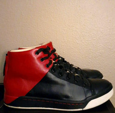 Usado, Tênis Diesel High Top Masculino Couro Preto Vermelho 10B com Cadarço Zíper S-Esmeralda 9324  comprar usado  Enviando para Brazil