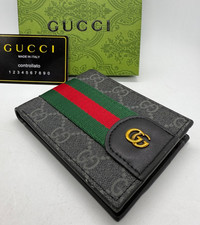 Usado, Elegante Carteira de Couro Gucci Ophidia GG Web Supreme Bi-Fold Edição Limitada comprar usado  Enviando para Brazil