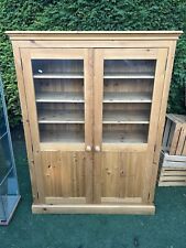 Pine glazed bookcase for sale  DONCASTER