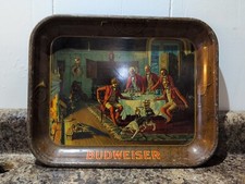 Bandeja para servir cerveja Budweiser vintage raposa no fogo cena de caça publicidade de metal comprar usado  Enviando para Brazil