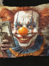 Scary clown cushion for sale  EXETER