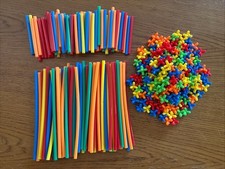 Conjunto de brinquedos de construção para construtor de palha -356 peças canudos e conectores educacionais comprar usado  Enviando para Brazil