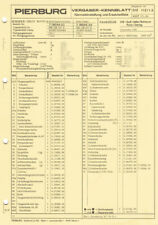 Datenblatt Einstelldaten Solex 34 PIC-6 / PICT Vergaser VW Derby Polo Golf 60PS , usado comprar usado  Enviando para Brazil