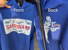 Moletom com capuz Sabrina Carpenter Chicago agosto pop-up Lollapalooza mesmo EXCLUSIVO comprar usado  Enviando para Brazil