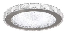 Cristal LAMQEE 16,5 pol. Luminária de teto redonda LED embutida integrada 24 watts comprar usado  Enviando para Brazil