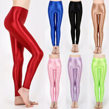 Pantalones de yoga satinados satinados para mujer Super Elastic Workout Sports Leggings Pantalones segunda mano  Embacar hacia Mexico