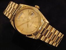 Usado,  Relógio masculino Rolex Day-Date President sólido ouro amarelo 18K champanhe canelado 1803 comprar usado  Enviando para Brazil