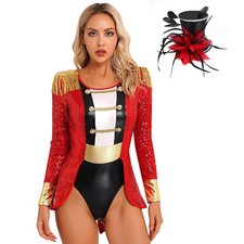 Fantasia feminina Ringmaster com borla fantasia vestido tema festa circo comprar usado  Enviando para Brazil